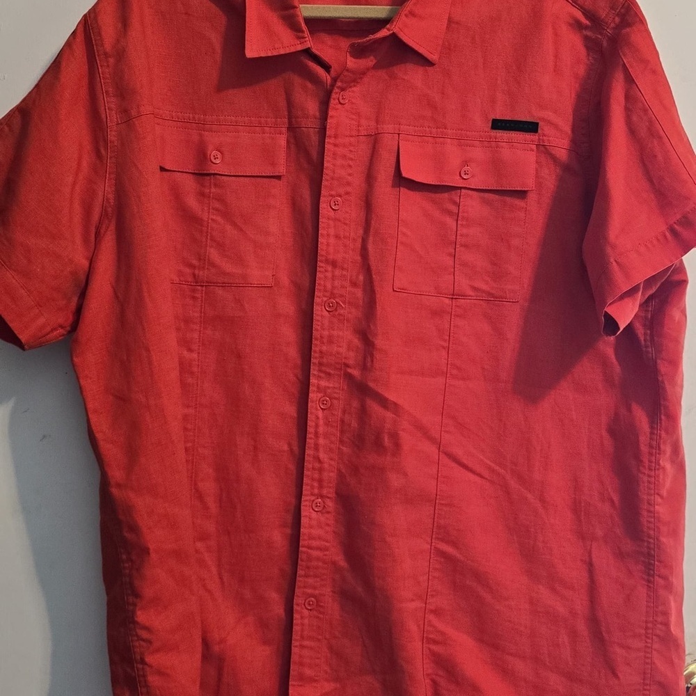 Sean John Red Casual Button Down Shirt - Picture 3 of 11
